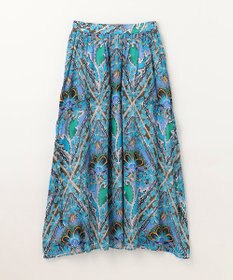 GRACE CONTINENTAL シフォンプリントギャザースカート