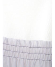 earth music&ecology ＳＥＴ２点チュールビスチェ＋リブプルオーバー