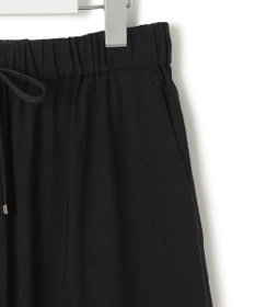 23区 【洗える】リネンレーヨンストレッチ ドロスト ワイド パンツ