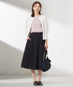 J.PRESS LADIES L 【洗える】シアートリコット フレアー スカート