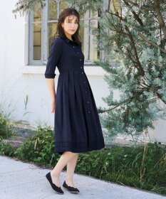 Tiaclasse L 【洗える】レースコンビシャツワンピース