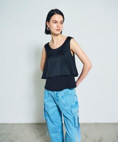 GRACE CONTINENTAL バックコンシャスサテンノースリーブ