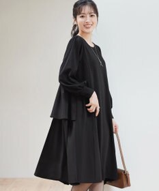 Tiaclasse L 【洗える】ドッキングティアードワンピース