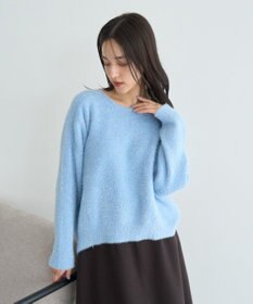 YECCA VECCA ラメシャギードルマンニット