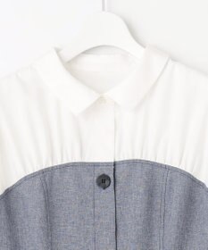 Feroux 【洗える】シャツドッキング ワンピース