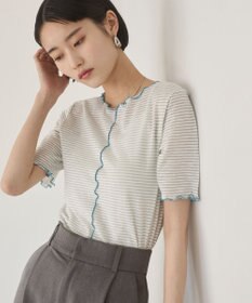 WEGO 【ANGIE VINTAGE】シアーボーダーメロウトップス