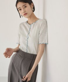 WEGO 【ANGIE VINTAGE】シアーボーダーメロウトップス