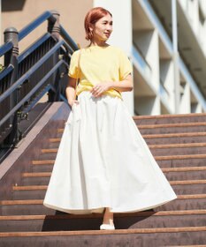 UNFILO 【洗える】撥水ナイロンタフタ ロングスカート