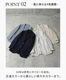 J.PRESS MEN ラクに品よく【WEB限定】【吸水速乾 / 洗える / 超軽量 / ストレッチ】ブリーザブルレノクロス ジャケット