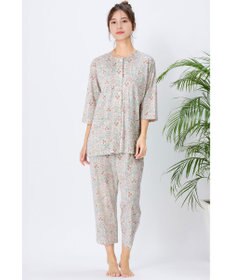 Wing パジャマ 綿100%(本体) 天竺素材 7分袖 長袖 8分丈 レディース EP8044 ウイング／ワコール