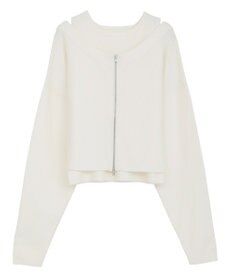 Green Parks SET2点Zipニットカーディガン+アメスリタンク