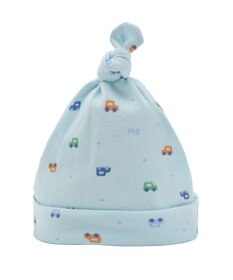 MIKI HOUSE HOT BISCUITS 【36-40cm】 総柄 新生児用 フード