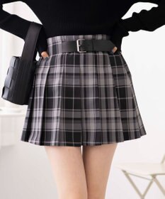 WEGO 【SCHOOL ITEM】バックル付プリーツスカパン