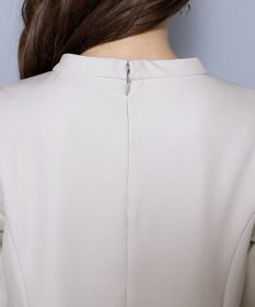 Tiaclasse L 【ダブルクロス】【洗える】フリルドレープワンピース