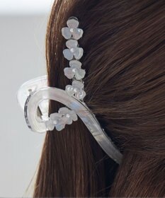 Tiaclasse フラワーモチーフクリアバンスクリップ