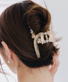 Tiaclasse フラワーモチーフクリアバンスクリップ