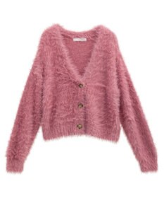 Green Parks ・Ｐｅｔｉｔ　Ｆｌｅｕｒ　シャギーニットカーディガン