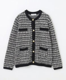 ANY 【洗濯機可】ツイードニットジャケット