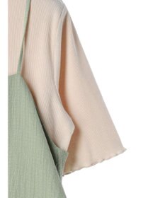 earth music&ecology ＳＥＴ２点ジャガードビスチェ＋リブプルオーバー