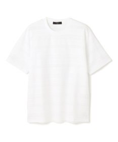 JOSEPH HOMME 新柄【ストレッチ/洗える】ジャガードボーダー　クルーネックTシャツ
