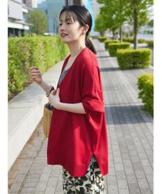 CRAFT STANDARD BOUTIQUE UVカット/接触冷感/マシンウォッシャブル/Vネックビッグニットカーディガン