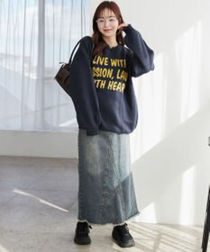 WEGO グラフィックBIGニットプルオーバー