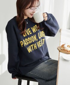 WEGO グラフィックBIGニットプルオーバー