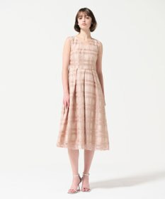 GRACE CONTINENTAL スパンコールチェックドレス