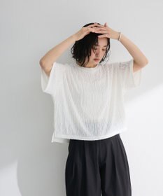 Green Parks ５分袖フリルカットプルオーバー