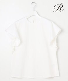 23区 【R(アール)】プレミアムコットンジャージー フリルスリーブカットソー