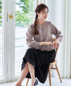 Tiaclasse 【洗える】ビジューニットカーディガン