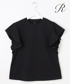 23区 【R(アール)】プレミアムコットンジャージー フリルスリーブカットソー