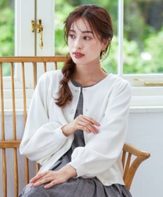 Tiaclasse 【洗える】ビジューニットカーディガン