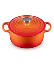 YAMATO テーブル＆キッチン 【ル・クルーゼ】シグニチャー　ココット・ロンド 18cm　オレンジ