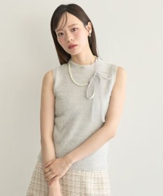 earth music&ecology SET2点チャーム付きシャギーニット＋インナー