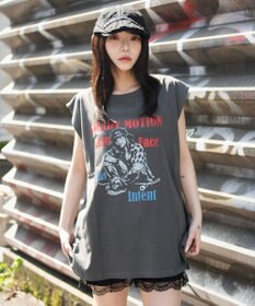 WEGO 【ユニセックス着用ITEM/MLサイズ展開】グラフィックBIGノースリーブ