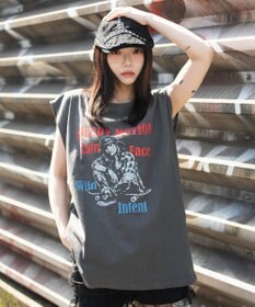 WEGO 【ユニセックス着用ITEM/MLサイズ展開】グラフィックBIGノースリーブ