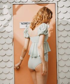 San-ai Resort（三愛水着楽園） 【SALE】パフスリーブビキニ　9M　【San-ai Resort（サンアイリゾート）】