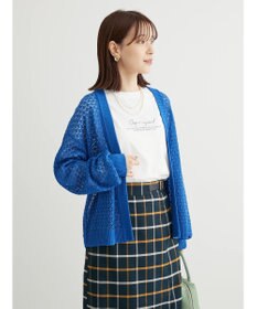 Green Parks 洗えるすかし編みニットカーディガン