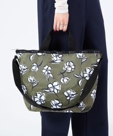 LeSportsac DELUXE EASY CARRY TOTE/オリーブフローラルシルエット