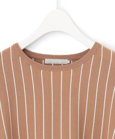 ICB L 【洗える】ヴィスコースワイド ストライプ柄プルオーバー