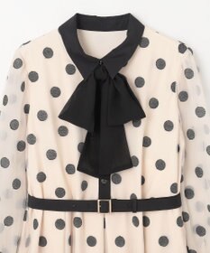 GRACE CONTINENTAL ラメドット刺繍ドレス