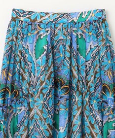 GRACE CONTINENTAL シフォンプリントギャザースカート