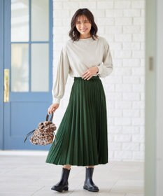 ANY 【14色展開/洗える】ウーリッシュ プリーツスカート