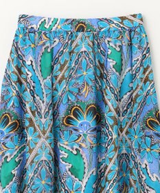 GRACE CONTINENTAL シフォンプリントギャザースカート