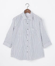 JOSEPH ABBOUD 【キングサイズ・2WAY】リバーシブルストライプ 七分袖 シャツ