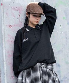 WEGO 【ユニセックス着用ITEM/MLサイズ展開】モチーフロゴポロスウェット