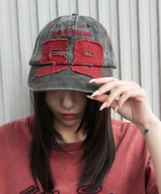 WEGO ナンバリングアップリケキャップ