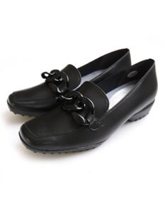 Pointer 【石岡真実さん着用】日本製 本革超軽量チェーンモチーフローファー