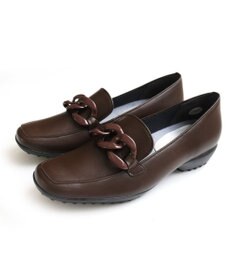 Pointer 【石岡真実さん着用】日本製 本革超軽量チェーンモチーフローファー